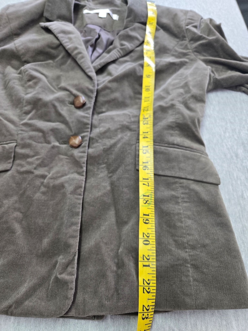 Nordstrom Collection Blazer Womens 6 Green Corduroy Two Button Tailored Jacket - Picture 7 of 7